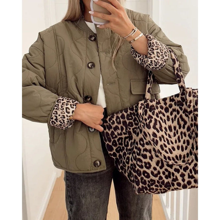 Jacke mit Leopardenfutter