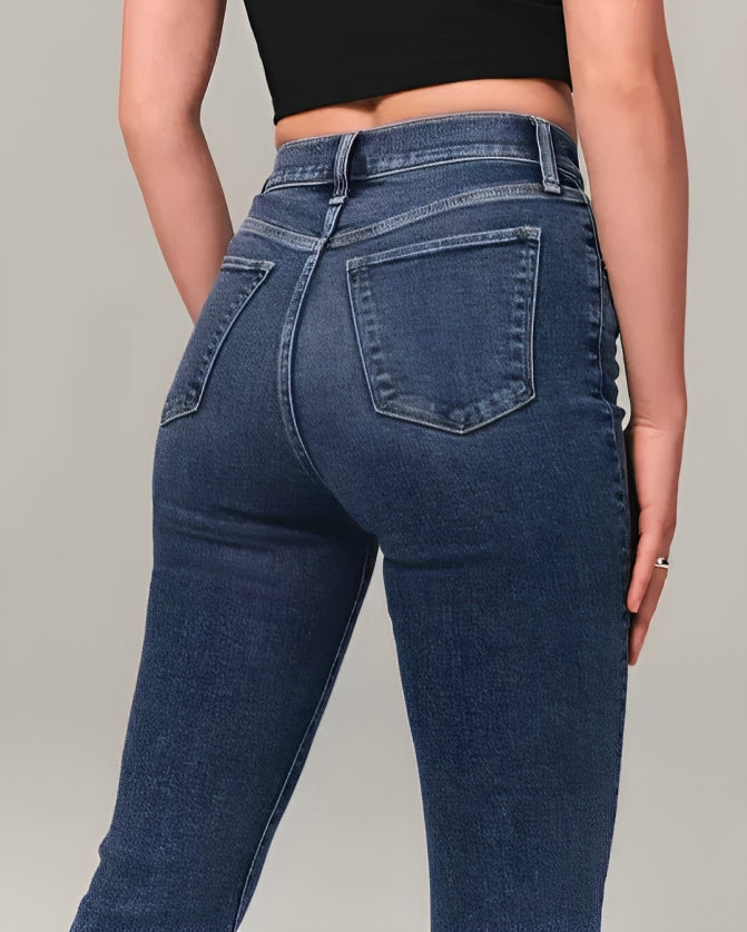 CARINA | Hochtaillierte Jeans mit Stretch