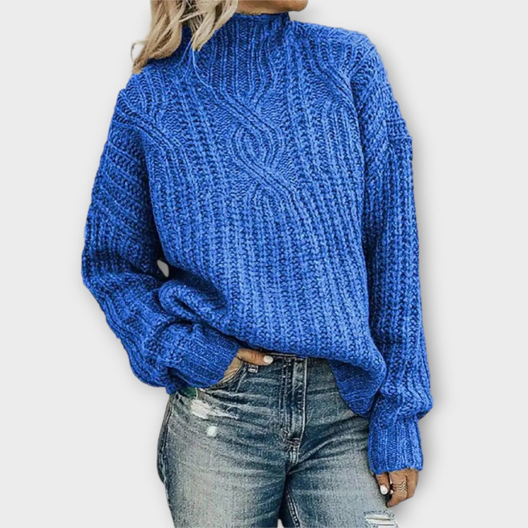 Marlene | Strickpullover mit hohem Kragen