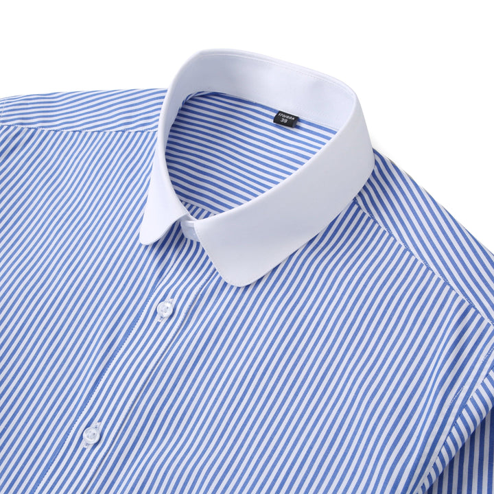 Tommy | Authentisches weißes und blaues Hemd