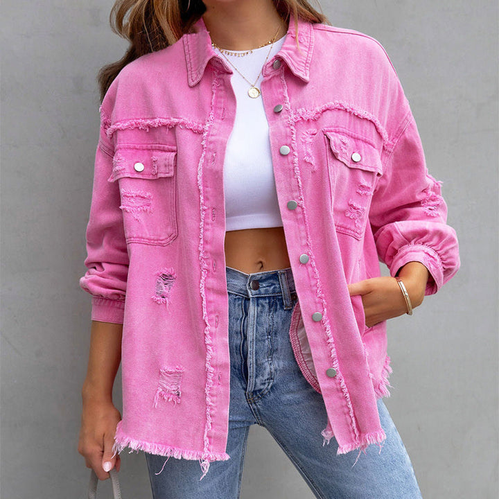 Laura | Bunte Jeansjacke