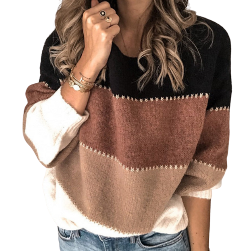 Helena | Gestreifter Strickpullover für Frauen