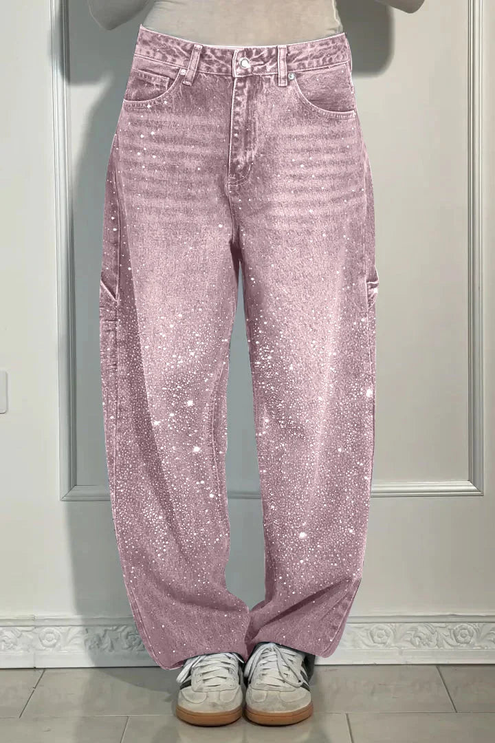 Lena | Bequeme Haremsjeans mit Strasssteinen