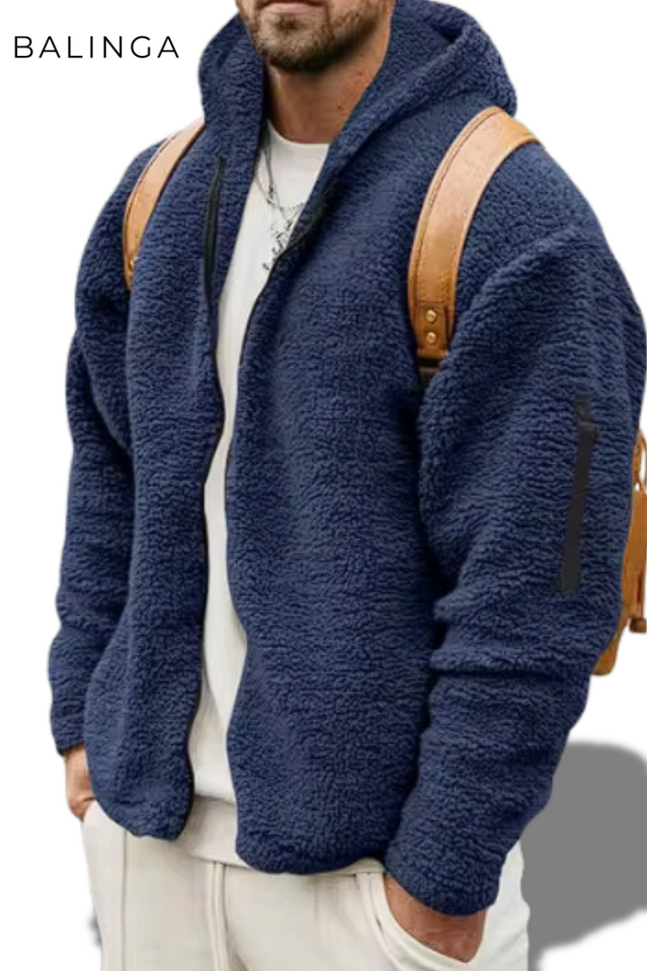 Markus | Bequeme Herren-Fleecejacke mit Kapuze