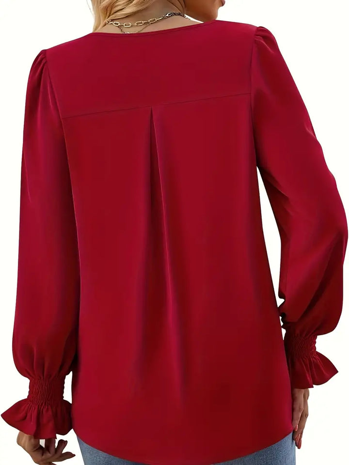 Mila | Elegante Bluse in Unifarben