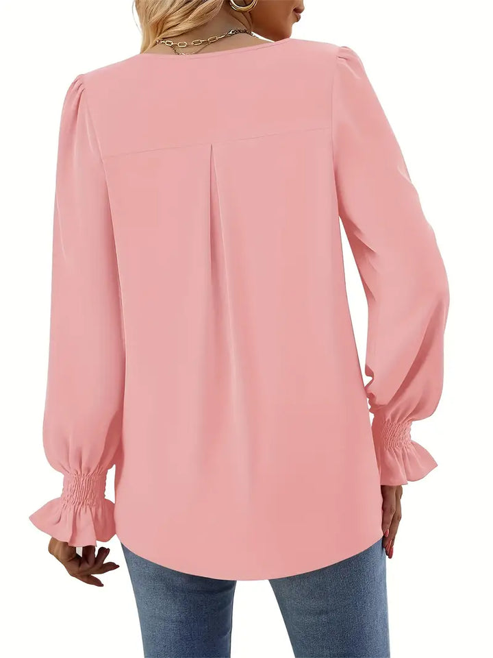 Mila | Elegante Bluse in Unifarben