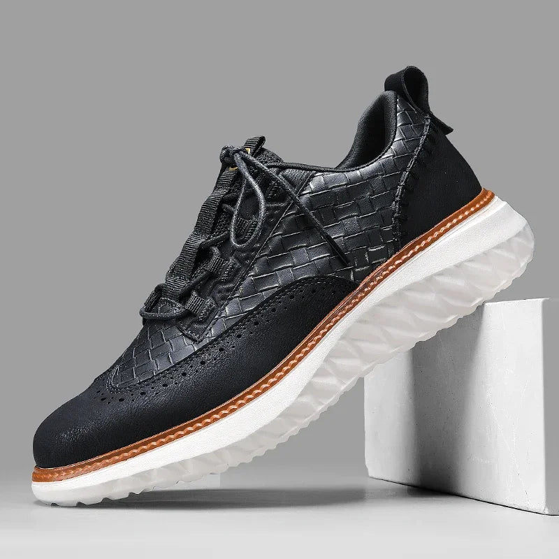 Hildreth Leder genähte Schuhe