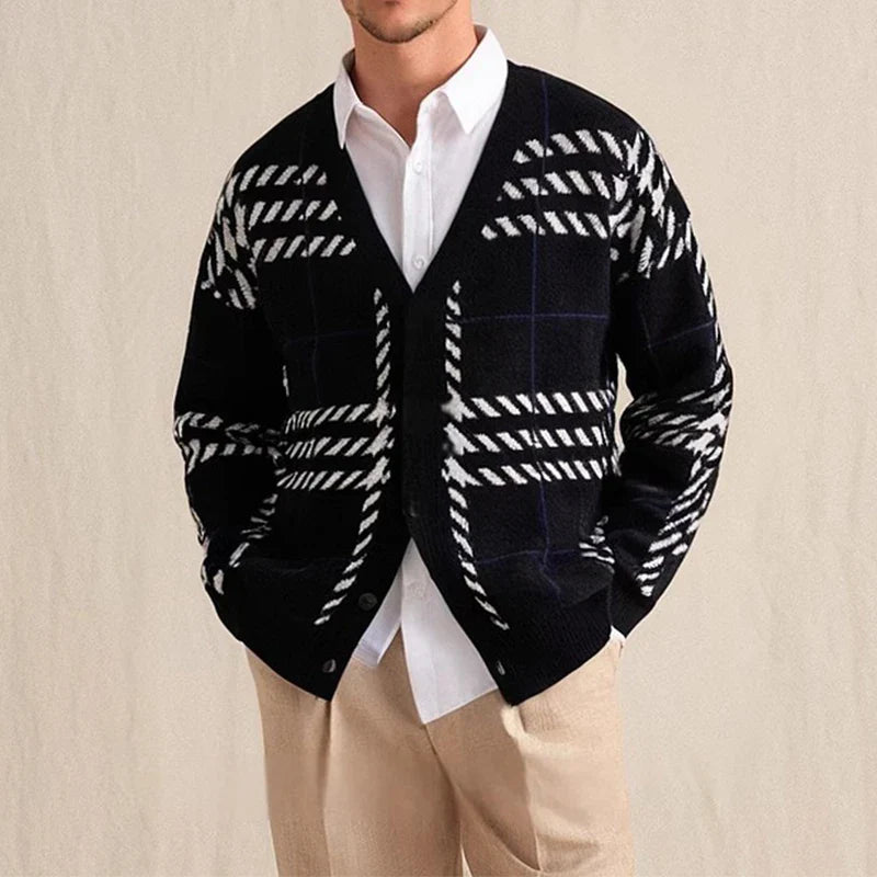 FEDERICO ALESSANDRO GEOMETRISCHE STRICKJACKE