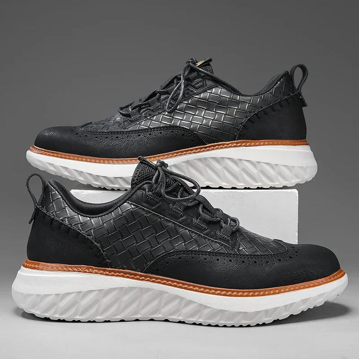 Hildreth Leder genähte Schuhe