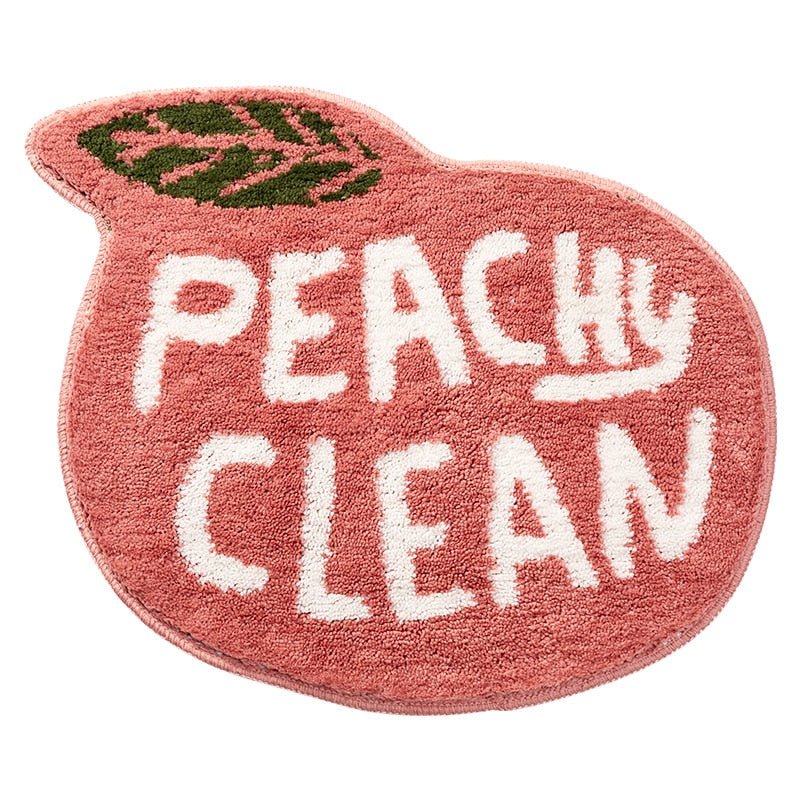 Lebendiger "Peachy Clean" | Badezimmerteppich