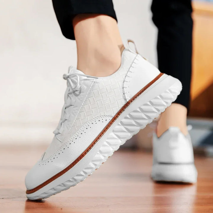 Hildreth Leder genähte Schuhe