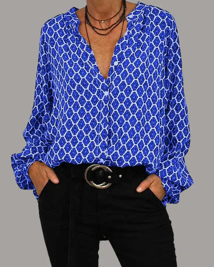 Christina | Entspanntes Midi-Shirt mit V-Ausschnitt