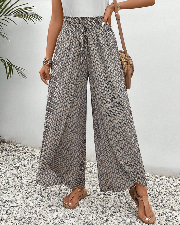 Lisette | Elegante Hose mit weitem Bein und Druck