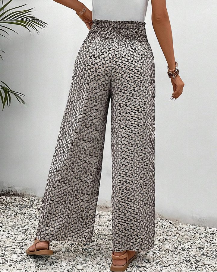 Lisette | Elegante Hose mit weitem Bein und Druck
