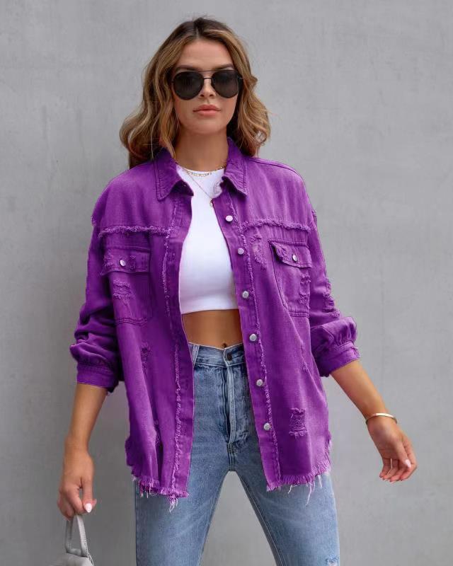 Valerie | Casual Ripped Shirt Jacke