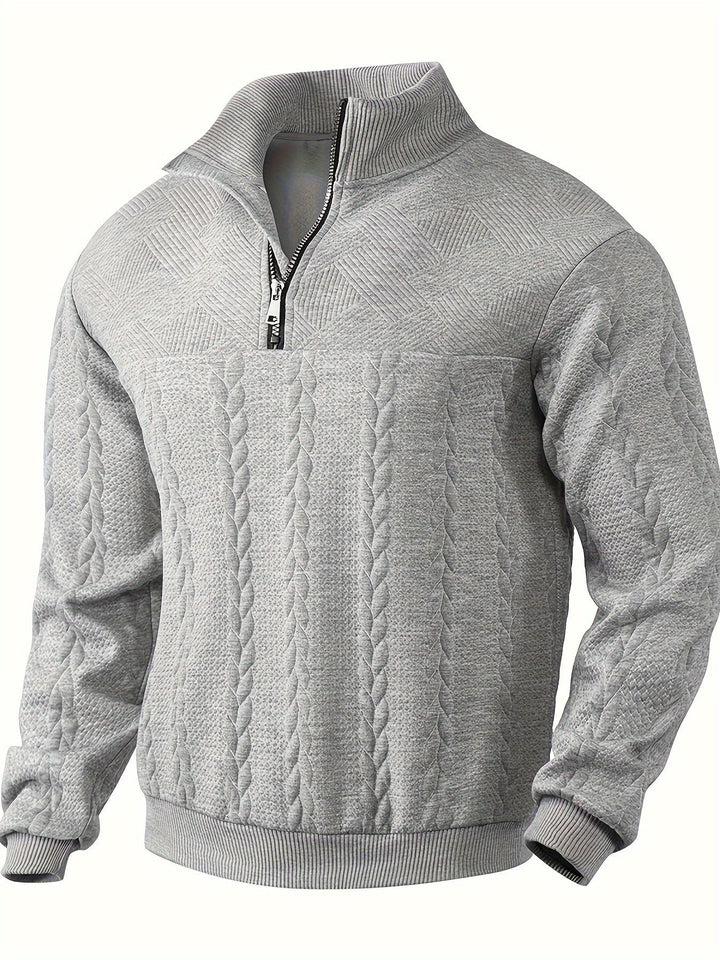 Olivier | Vintage Sweatshirt mit Reißverschluss für Männer
