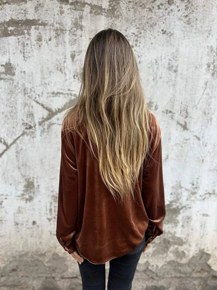 Ella | Elegante Samtbluse