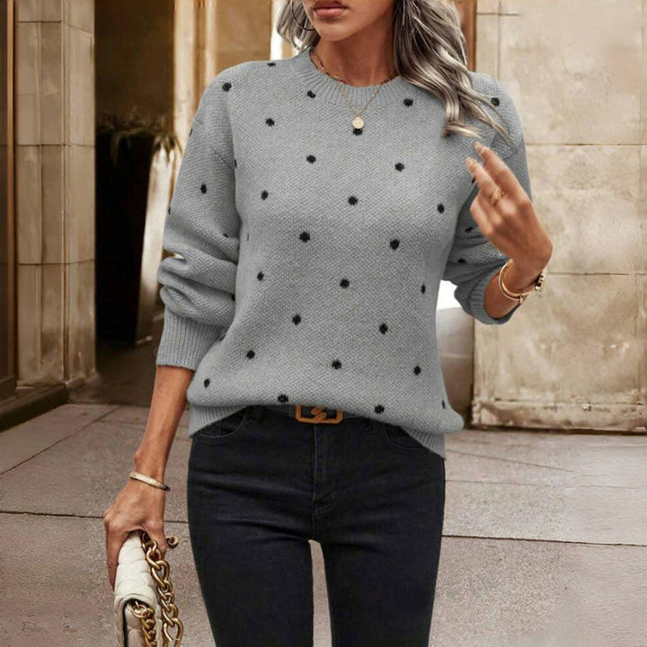 Nina | Gestrickter Pullover mit Tupfen