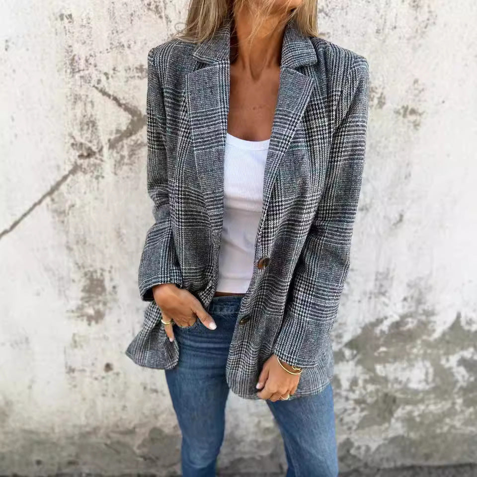 Juliette | Damen Blazer mit Hahnentrittmuster