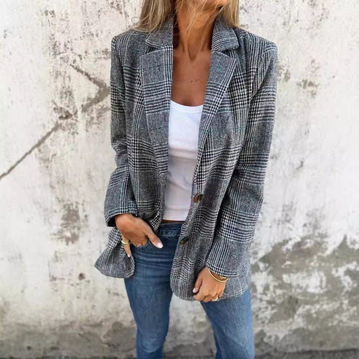 Juliette | Damen Blazer mit Hahnentrittmuster