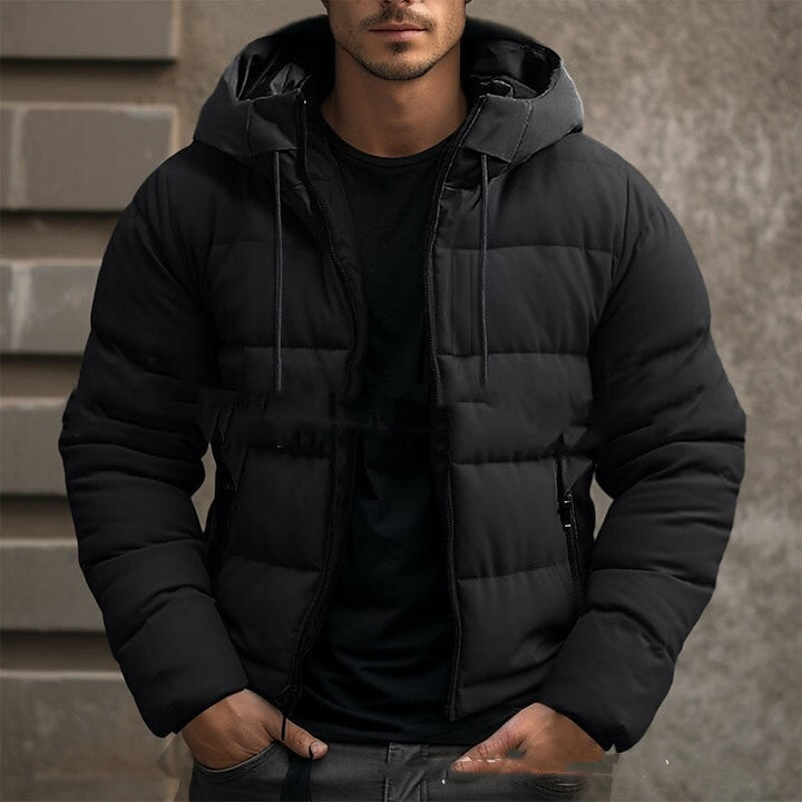Dromso | Stylische kurze Herren-Daunenjacke mit Kapuze