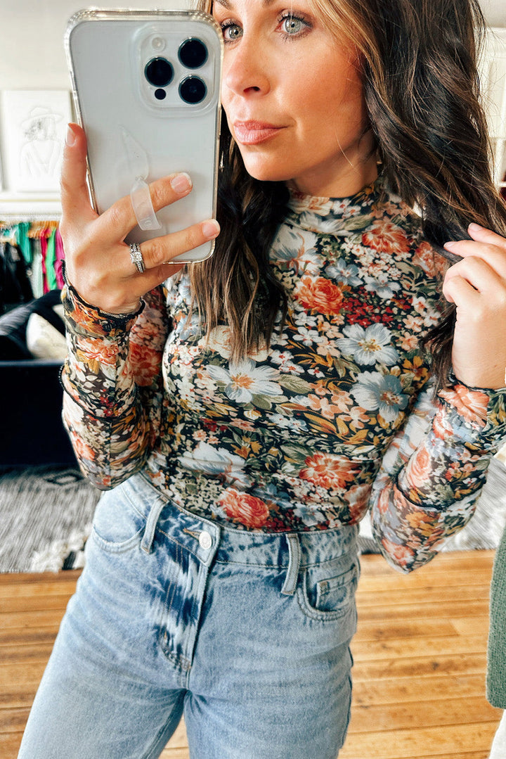 Theresa | Florale Netzbluse