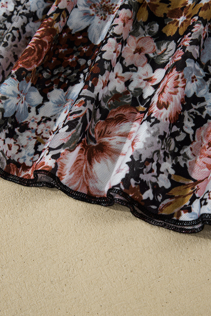 Theresa | Florale Netzbluse