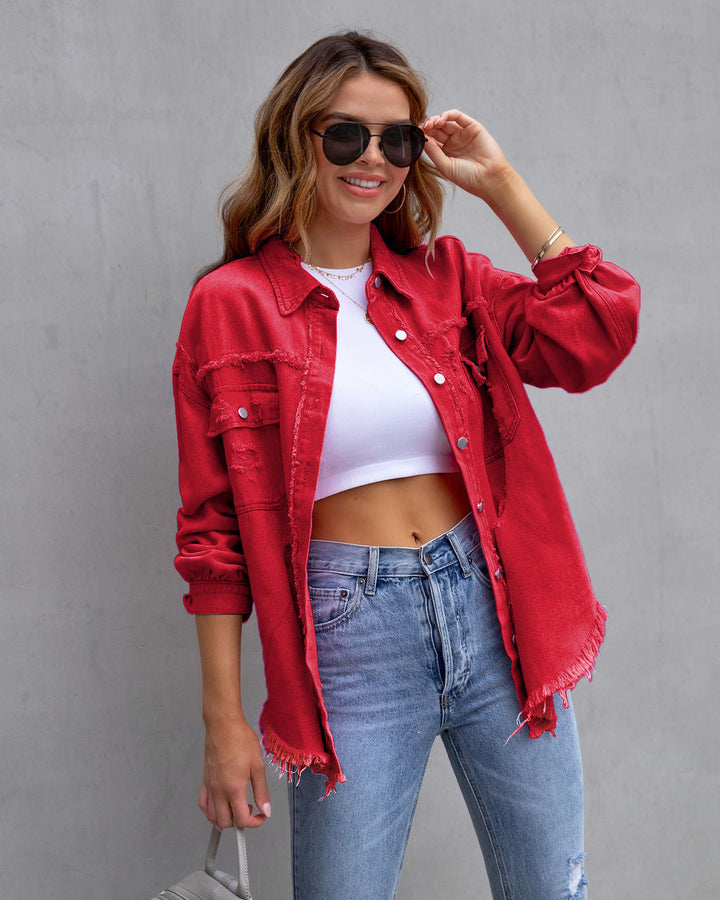 Valerie | Casual Ripped Shirt Jacke