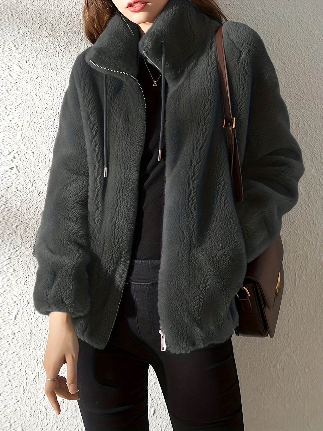 MALIAH | TEDDYJACKE MIT REISSVERSCHLUSS