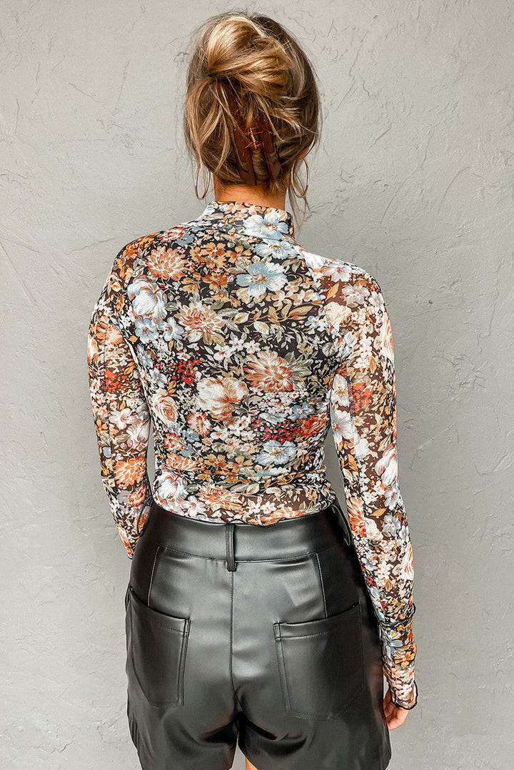 Theresa | Florale Netzbluse