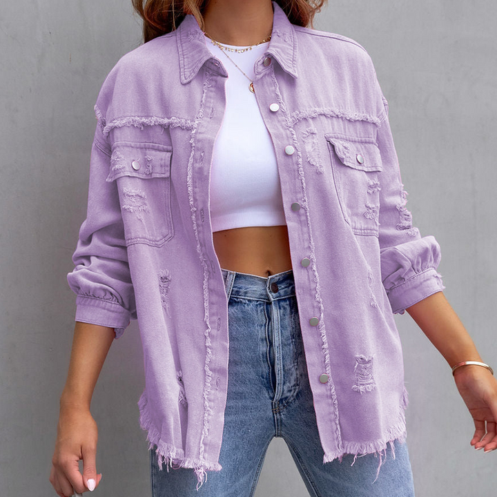 Laura | Bunte Jeansjacke