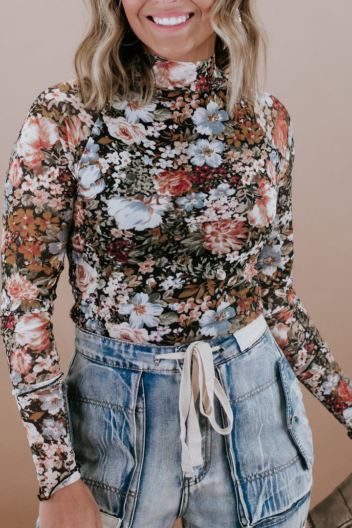 Theresa | Florale Netzbluse