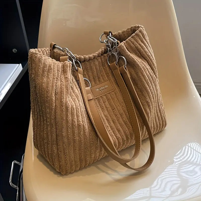 Olivia | Luxury Corduroy Tote Tasche