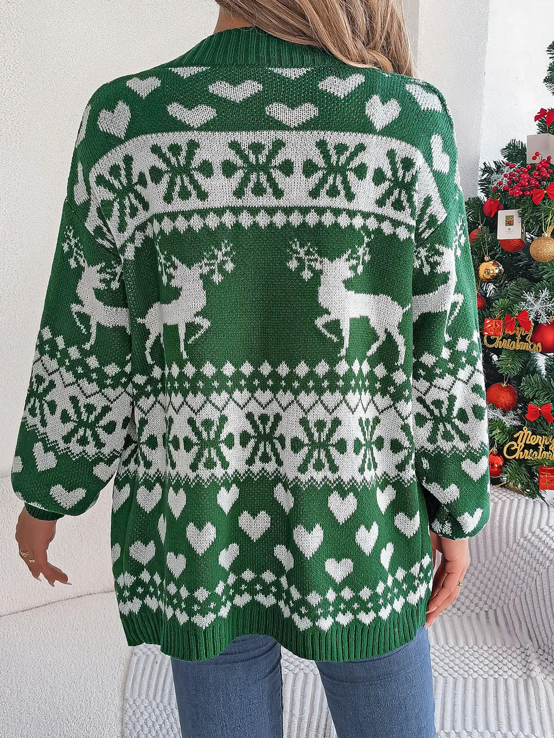 Rudolf | Weihnachten Strickjacke Pullover