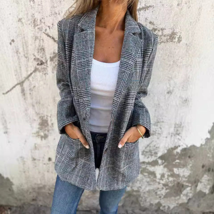 Juliette | Damen Blazer mit Hahnentrittmuster
