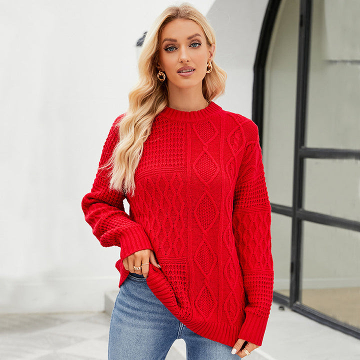 Lässiger Pullover Kabelknoten