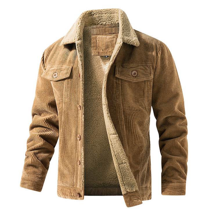 Kuschelige Sherpa | Cord-Jacke