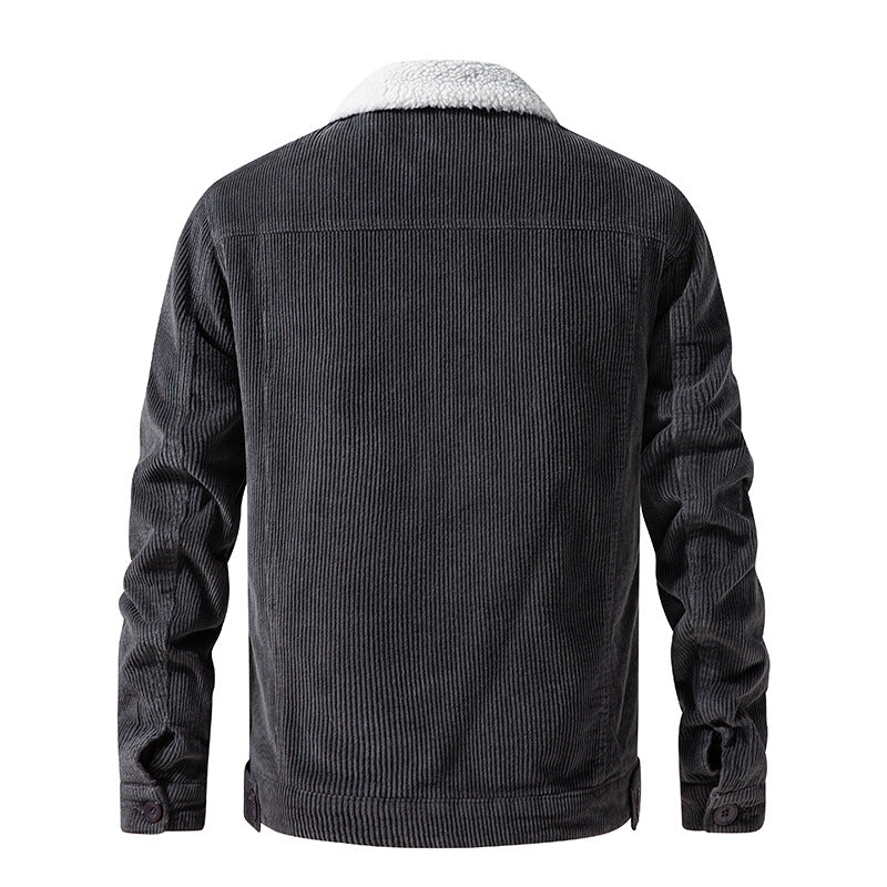 Kuschelige Sherpa | Cord-Jacke