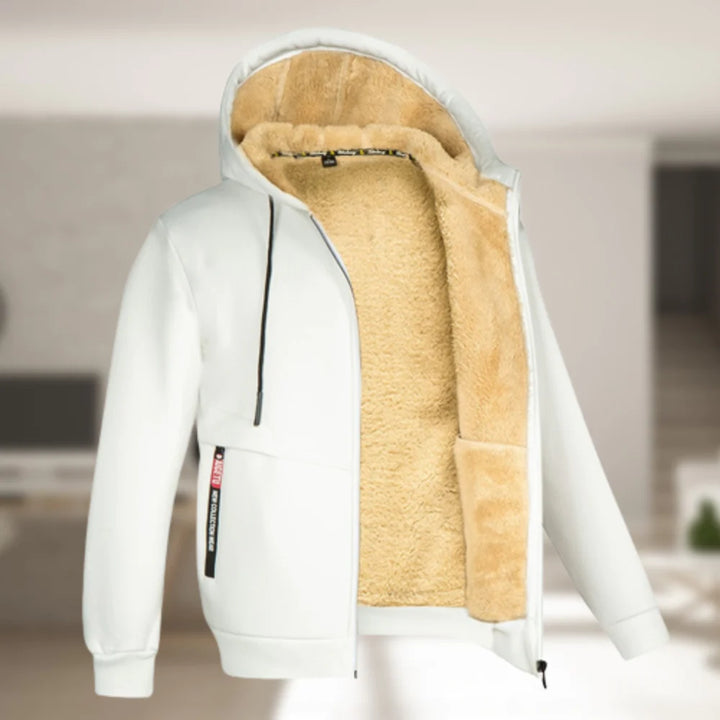 Sadi | Lässige Herren Winterjacke mit Kapuze und Fleece