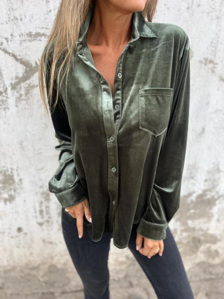 Ella | Elegante Samtbluse