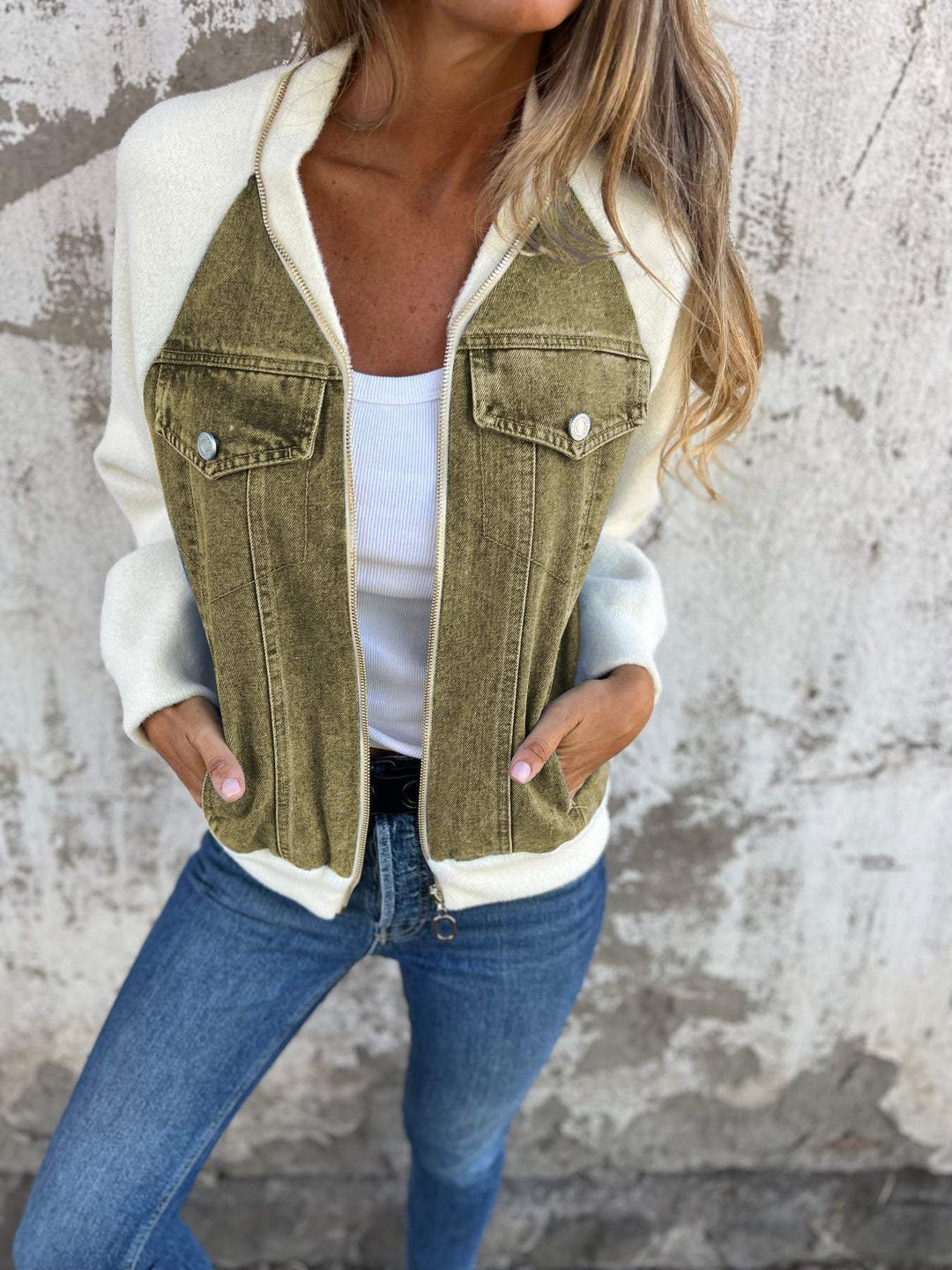 Oliva | Moderne Jacke mit Denim