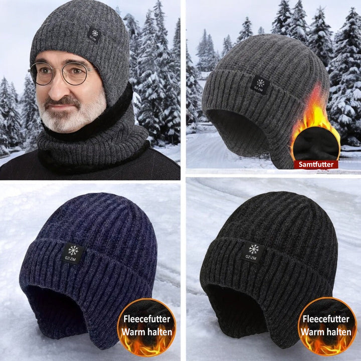 Arne | Thermostrickmütze mit Ohrenschützern