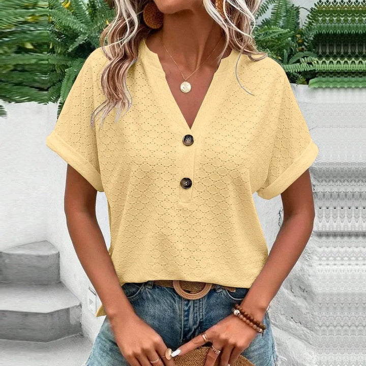 Bequemes Shirt mit V-Ausschnitt