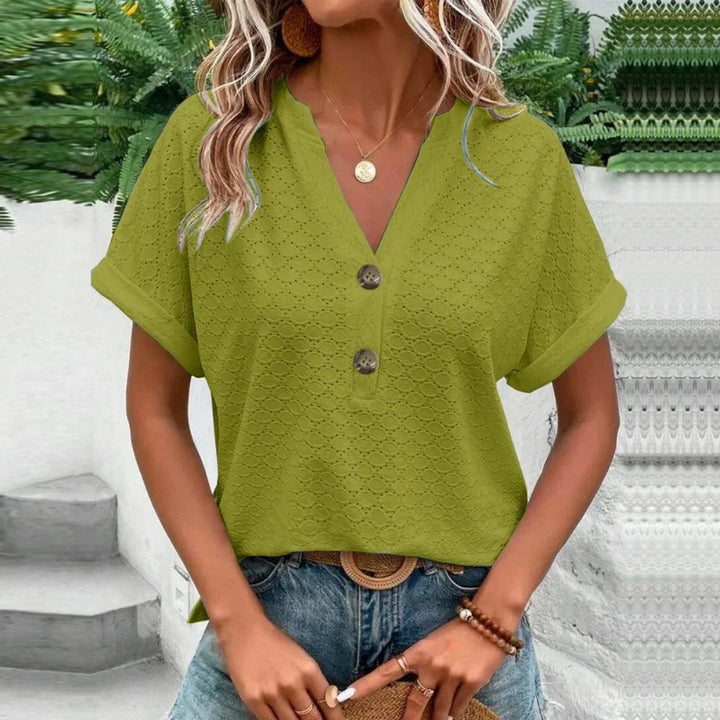 Bequemes Shirt mit V-Ausschnitt