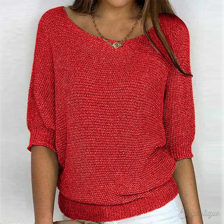 Maxine | Gemütlich schicker lockerer Strickpullover