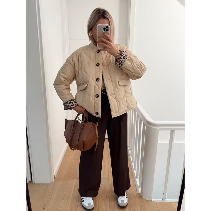 Jacke mit Leopardenfutter